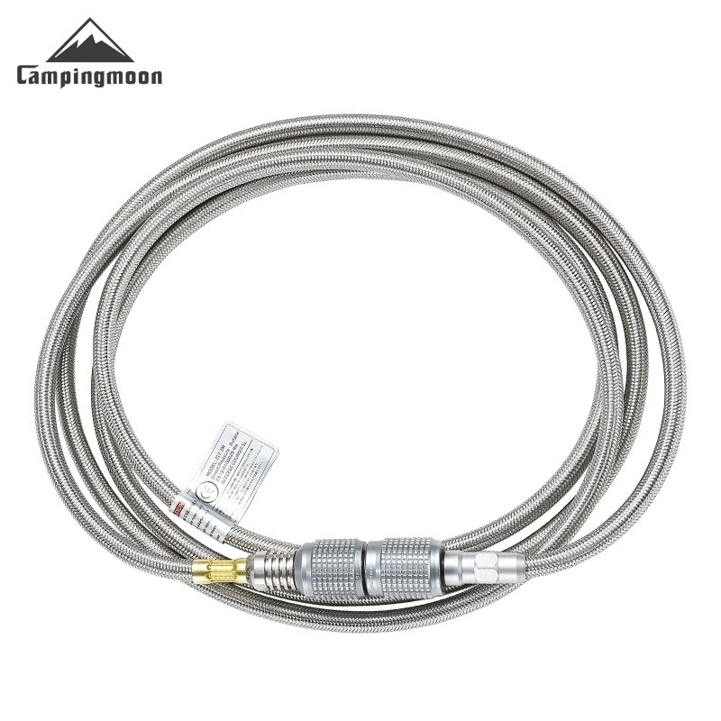 CAMPINGMOON Z17-2M Tubo di prolunga da 2 metri per collegamento gas, per fornello a gas ad alta pressione da campeggio all'aperto