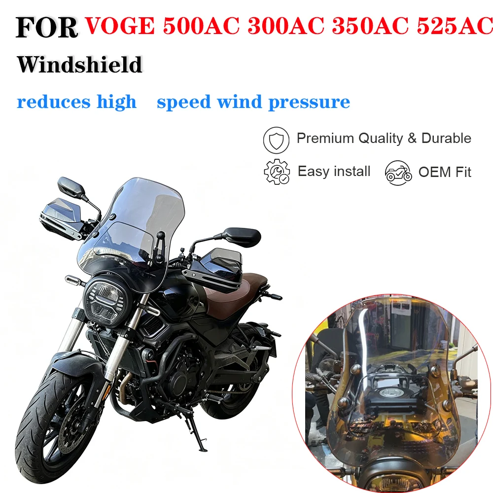 For VOGE 500AC 300AC 350AC 525AC Motorcycle Front Windshield Wind Deflector Modification Accessories