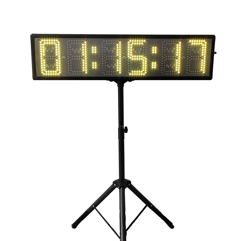 Semi Outdoor Electronic Wall Clock Green Marathon Timer for Racing Events Waterproof for Indoor/Outdoor Use