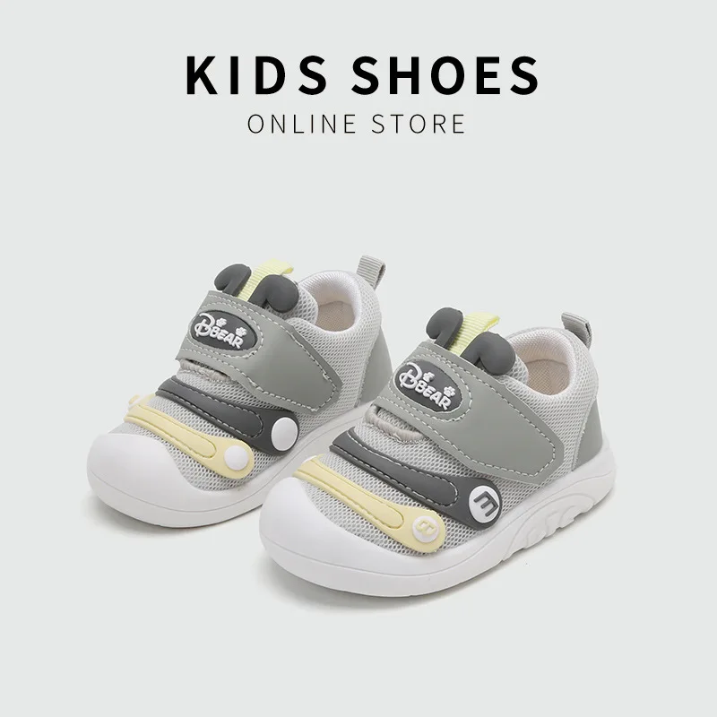 Spring and Autumn New Baby Shoes Baby Boys' Shoes Toddler Shoes Non-Slip Breathable Mesh Soft Bottom Baby Shoes Delivery