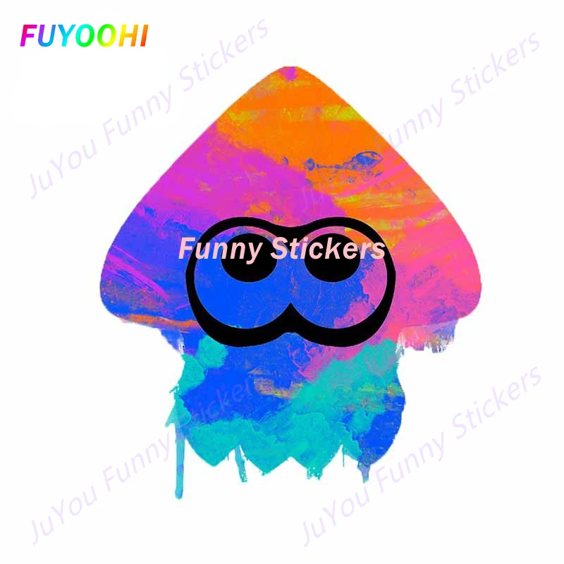 

FUYOOHI Funny Stickers Exterior Accessories Cartoon Splatoon Car Stickers Colored Anime Decal Auto Windows Surfboard Car Decor
