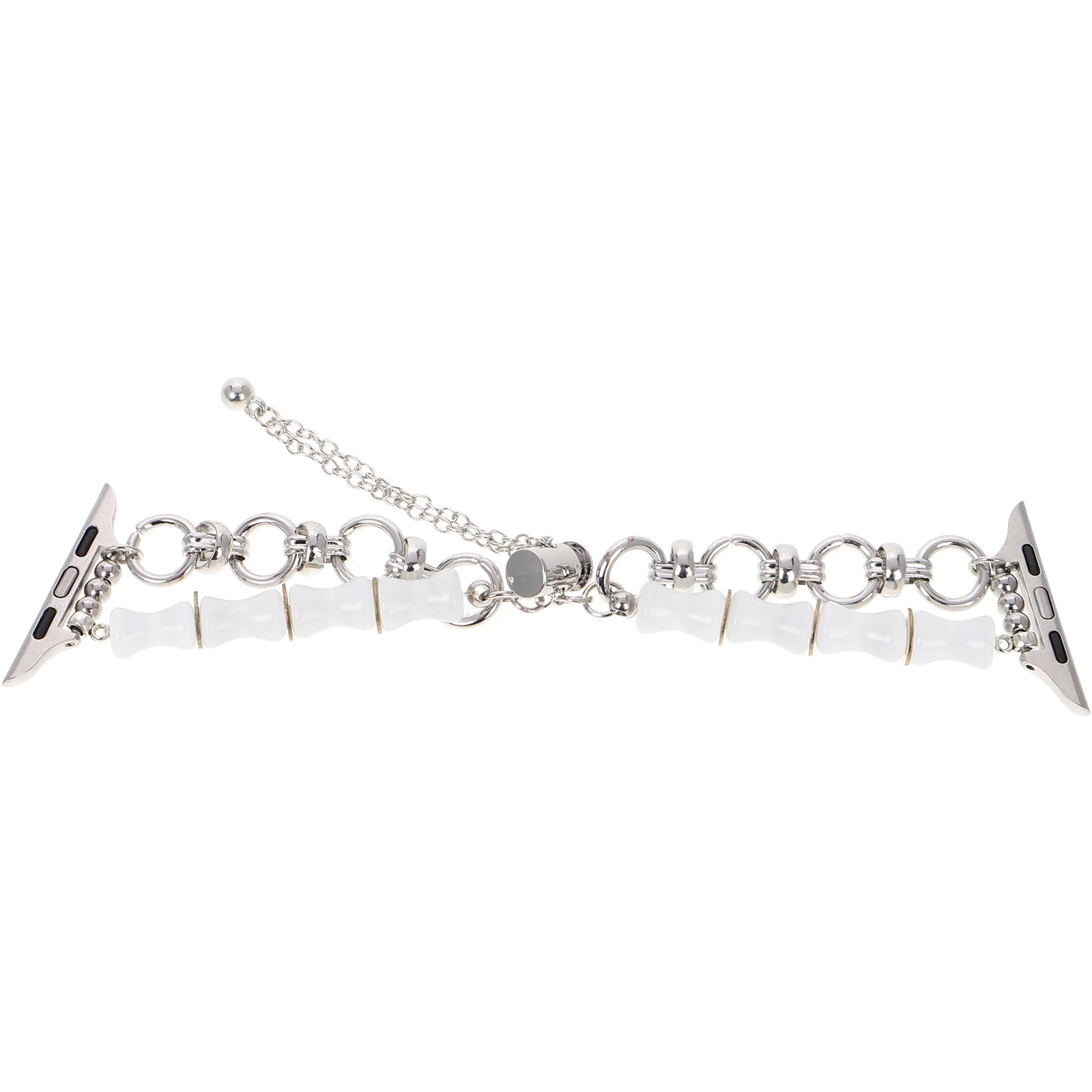 

Elegant Beaded Bracelet Watch Band Bamboo Beads Crystal Stone Adjustable Strap for Women 42 44 45 49mm Adjustable Strap