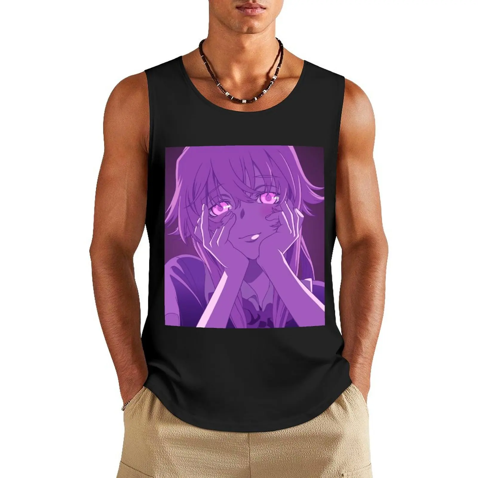 

Mirai Nikki Yuno Tank Top Men's cotton t-shirt men gym