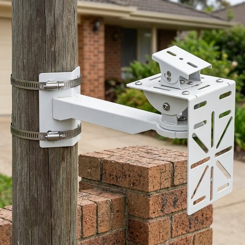 L Shape Camera Bracket Wall Mount Metal Security Camera Mount Duckbill Adjustable Angle Pole Mount Bracket Wall