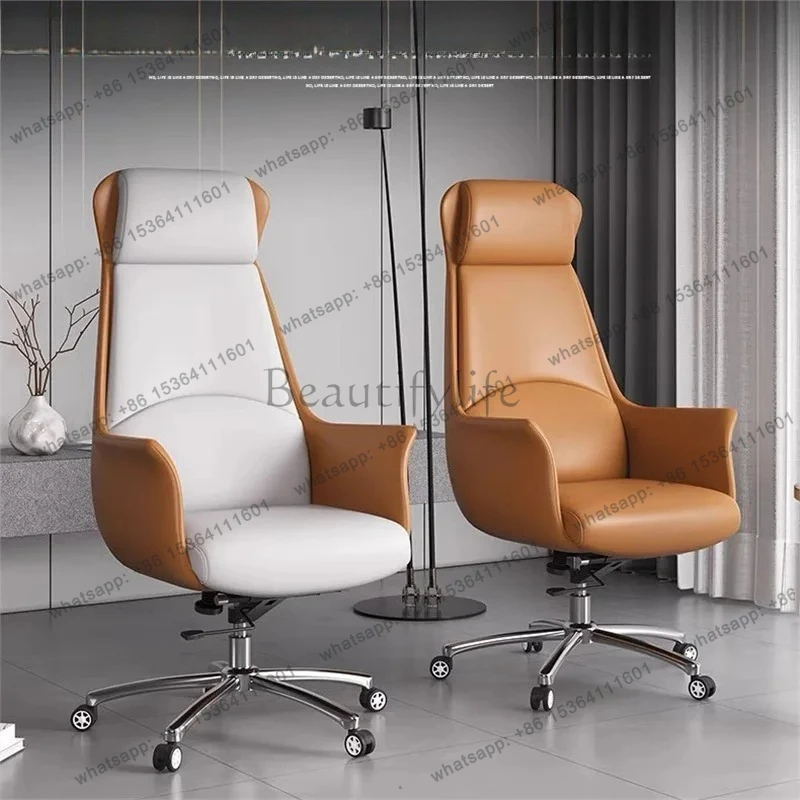 

Удобное офисное кожаное кресло для работы сидя, для дома, учебы и компьютера