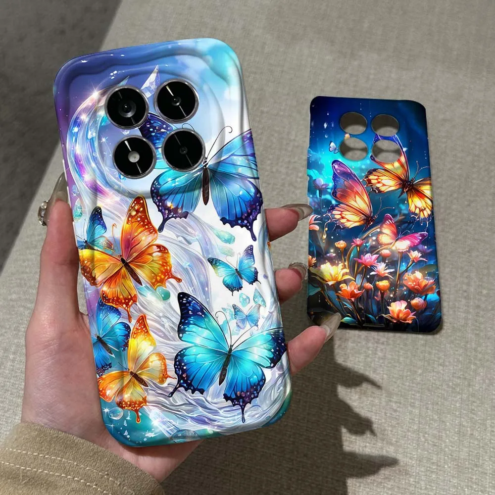 

Colorful Butterfly Art For Xiaomi Poco F3 F4 F5 F6 M3 M6 M7 X2 X4 X5 X6 X7 C75 Pro 5G Feilin Wave Oil Shell Phone Case