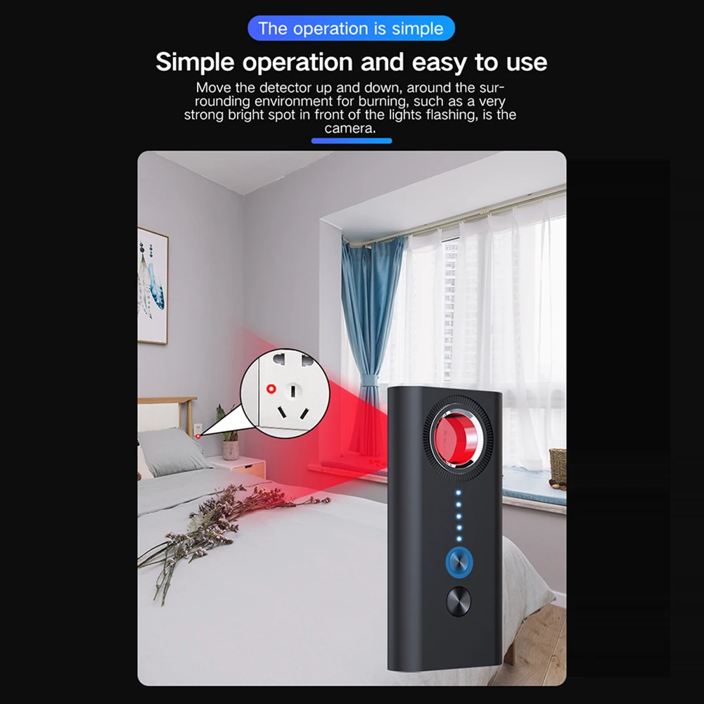 

Hidden Device GPS Detector Security Protection Bug Detector Wireless Signal Scanner for Travel Office Hotel