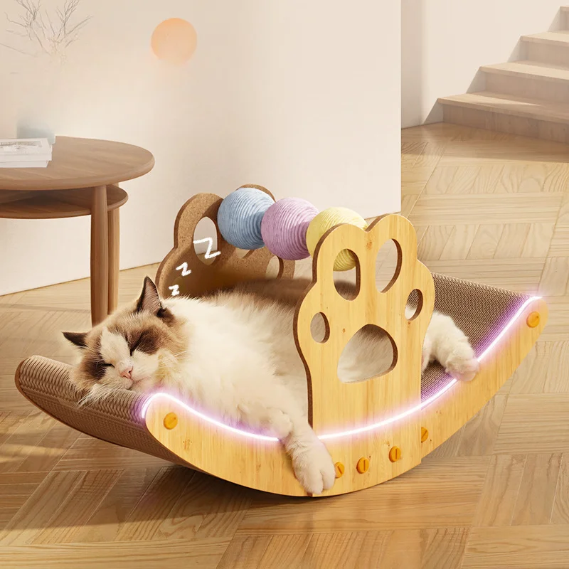 

Detachable Wooden Cats Scratching Board Multifunctional and Wear-resistant Cat Sleeping Bed Cat Grinding Pets Cats Supplies Toys