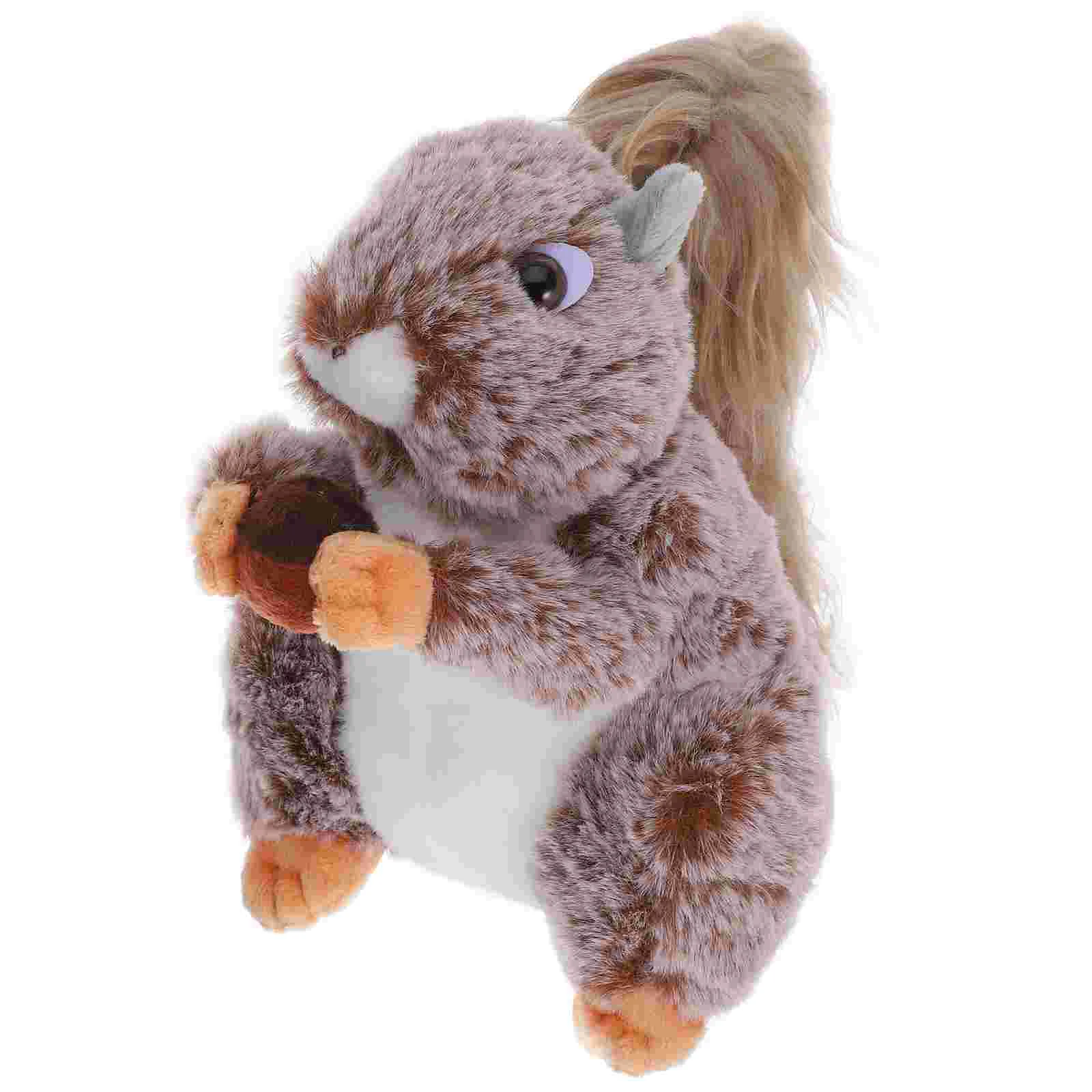 Baby Toys Squirrel Plush Stuffed Cartoon Animal Christmas Bear Brown Child