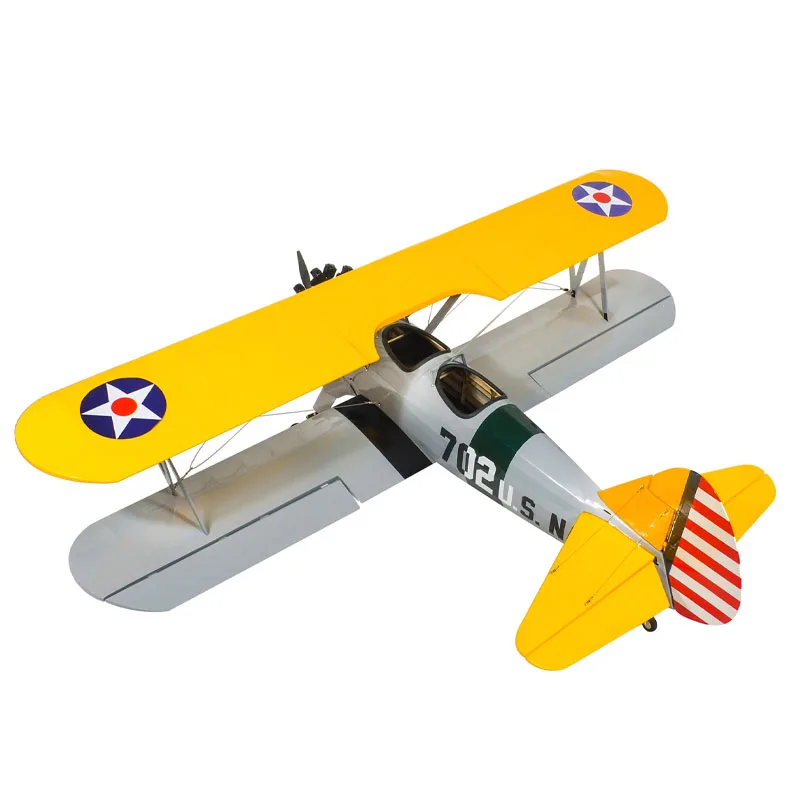 Stearman Pt-17 Scg37 Skin Light Wood Completed Version Pt-17 Arf Fixed Wing Remote Control Model Outdoor Toy Aircraft