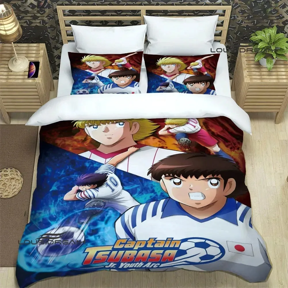 

Captain Tsubasa Cartoon Bedding Sets exquisite bed supplies set duvet cover bed comforter sets bedding set luxury birthday gift