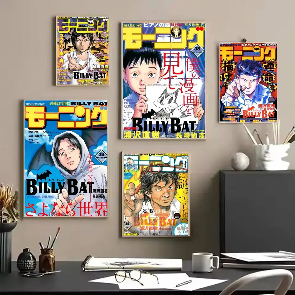 B-Billy Bat Anime Poster Stickers Mural Painting Self-Adhesive Decor for Bedroom Living Room Home HD Wall Decals Gift