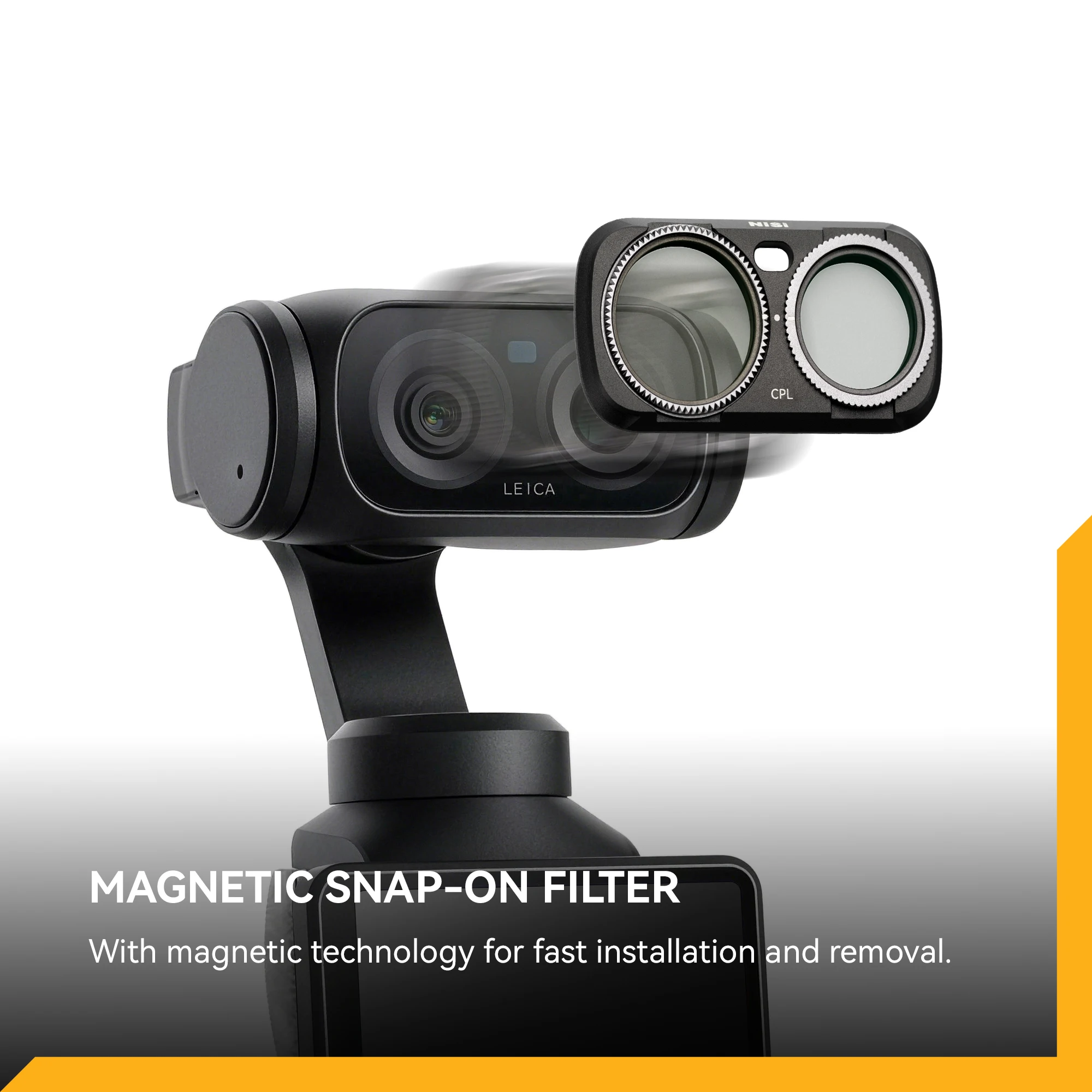 NiSi Magnetic Filters Action Camera Lens Filter Black Mist CPL ND2-32 Filter ND1-5 Stops Variable for Insta360 Luna Ultra