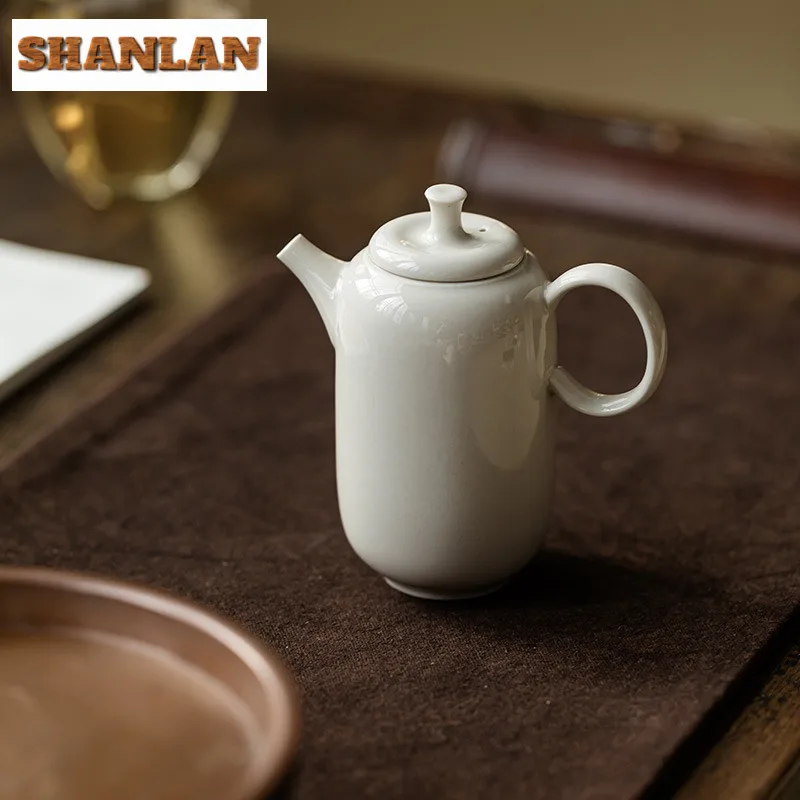 165ML Plant Ash Gray Glaze Teapot Creative Tea Infuser Pot Tea Maker Kettle With Ball Hole Teaware Accessories Decoration Craft view 3