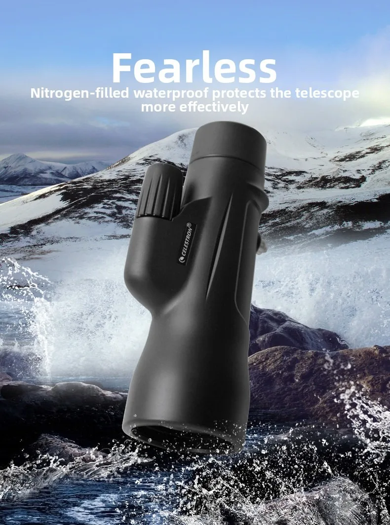 CELESTRON Original Hochleistungs-Teleskop 50mm Große Blende Hochauflösende Outdoor-Beobachtung 10x50 Monokular – Detail 5