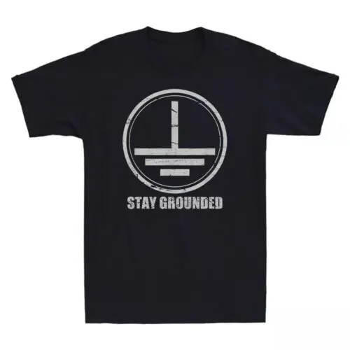 

Футболка для электрика-Мужская Ретро футболка с надписью «Stay Заземленный Ранд»