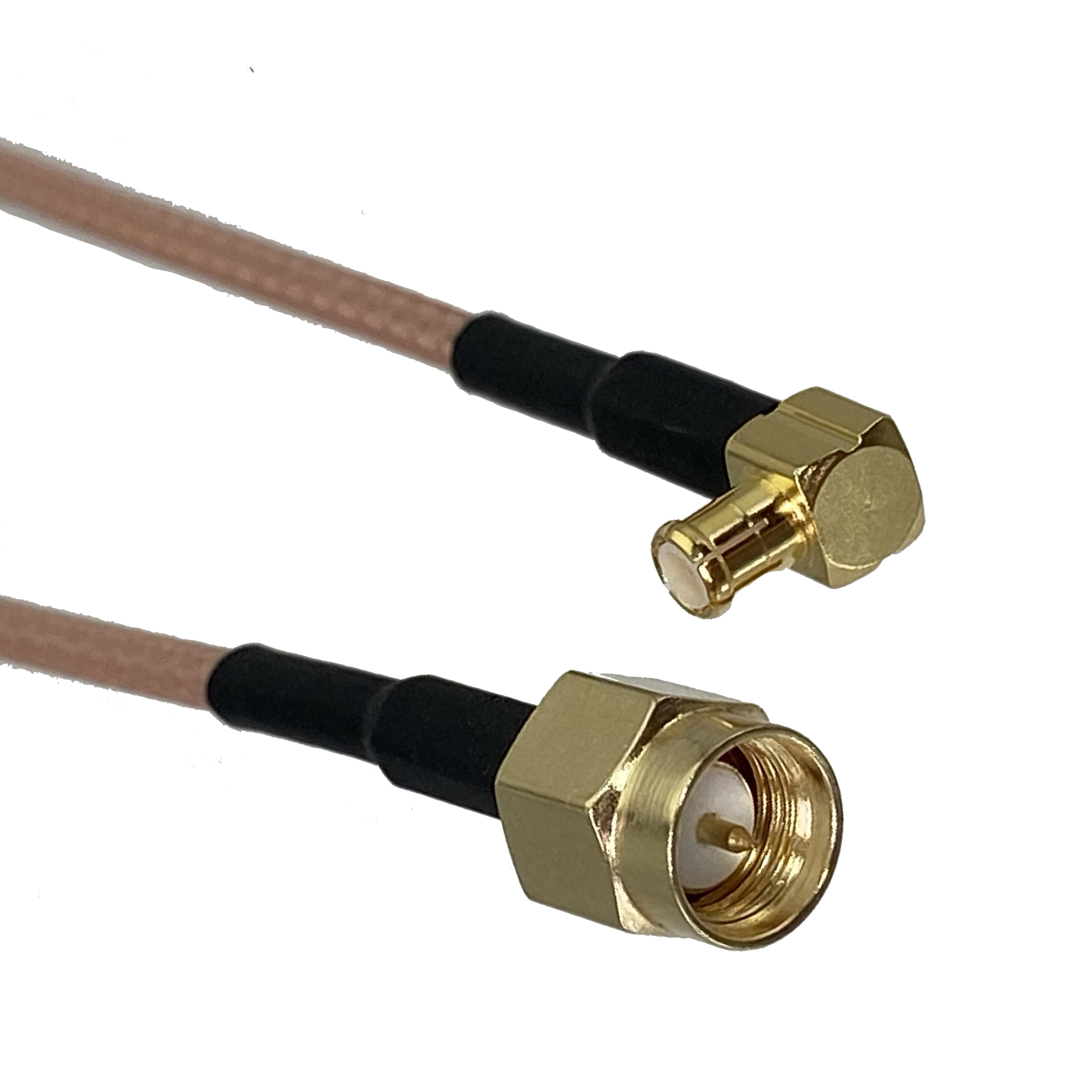 1Pcs RG316 RF pigtail MCX male plug pin right angle to SMA male Crimp Wire Terminal Cable jumper 4inch~10FT RF Coaxial connector