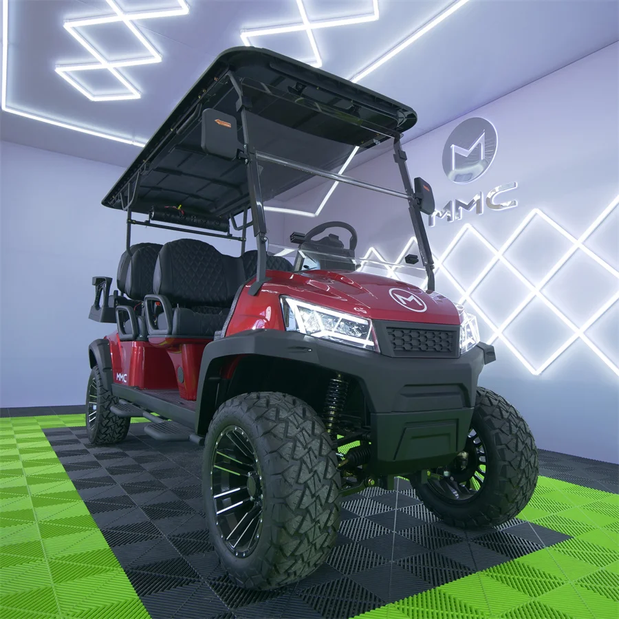 Factory Wholesale Price 4 Wheel Drive 2+2 Seats Golf Car Electric Golf Cart 6 Seat off-road hunting electric vehicle