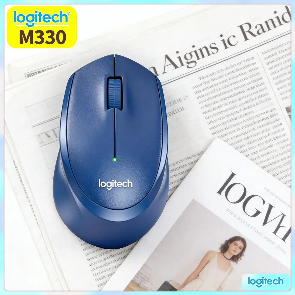 Logitech M330 Silent Wireless Mouse Low Lag Cursor Response For Document Manipulation Desktop Notebook Office Daily Usage