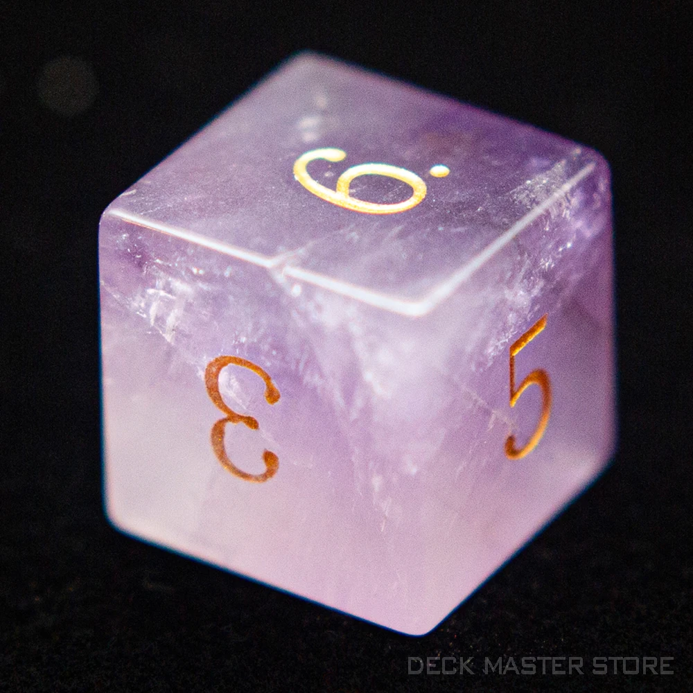 Amethyst Dice Polyhedral Gemstone Various Shapes Digital D20 DnD Dice for D&D TRPG Tabletop Games Board Games Dice