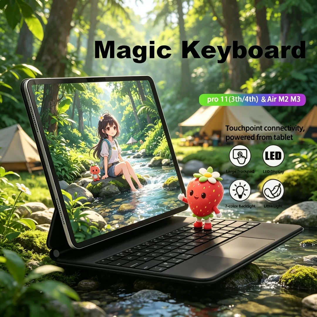 

Luxe Refined Smart Pogo Pin Keyboard Case for IPad Air 11 2025 M3 for IPad Air 10.9 11 2024 Pro 11 4rd 5rd Trackpad Teclado Ipad