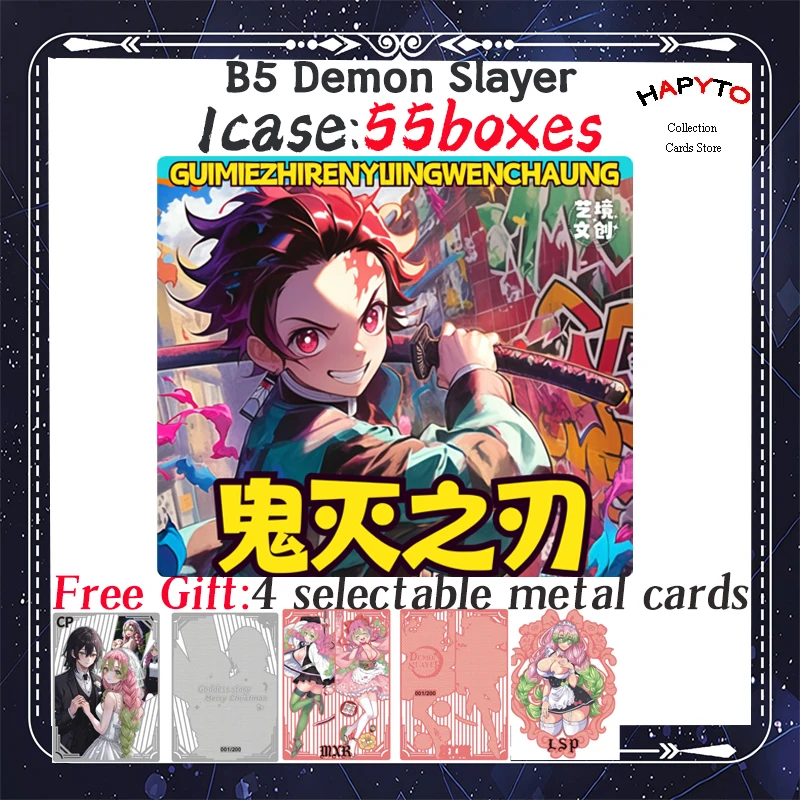 

2025 Newest Demon Slayer B5 Size Japanese Anime Kimetsu No Yaiba Booster Box Tcg Cards Toy Hobbies Gifts