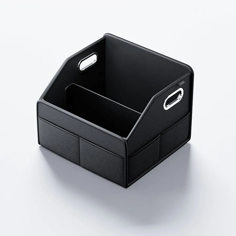 

Large Capacity 22 5L Waterproof Leather Foldable Car Trunk Storage Box for Organizing Vehicle and Outdoor Equipment