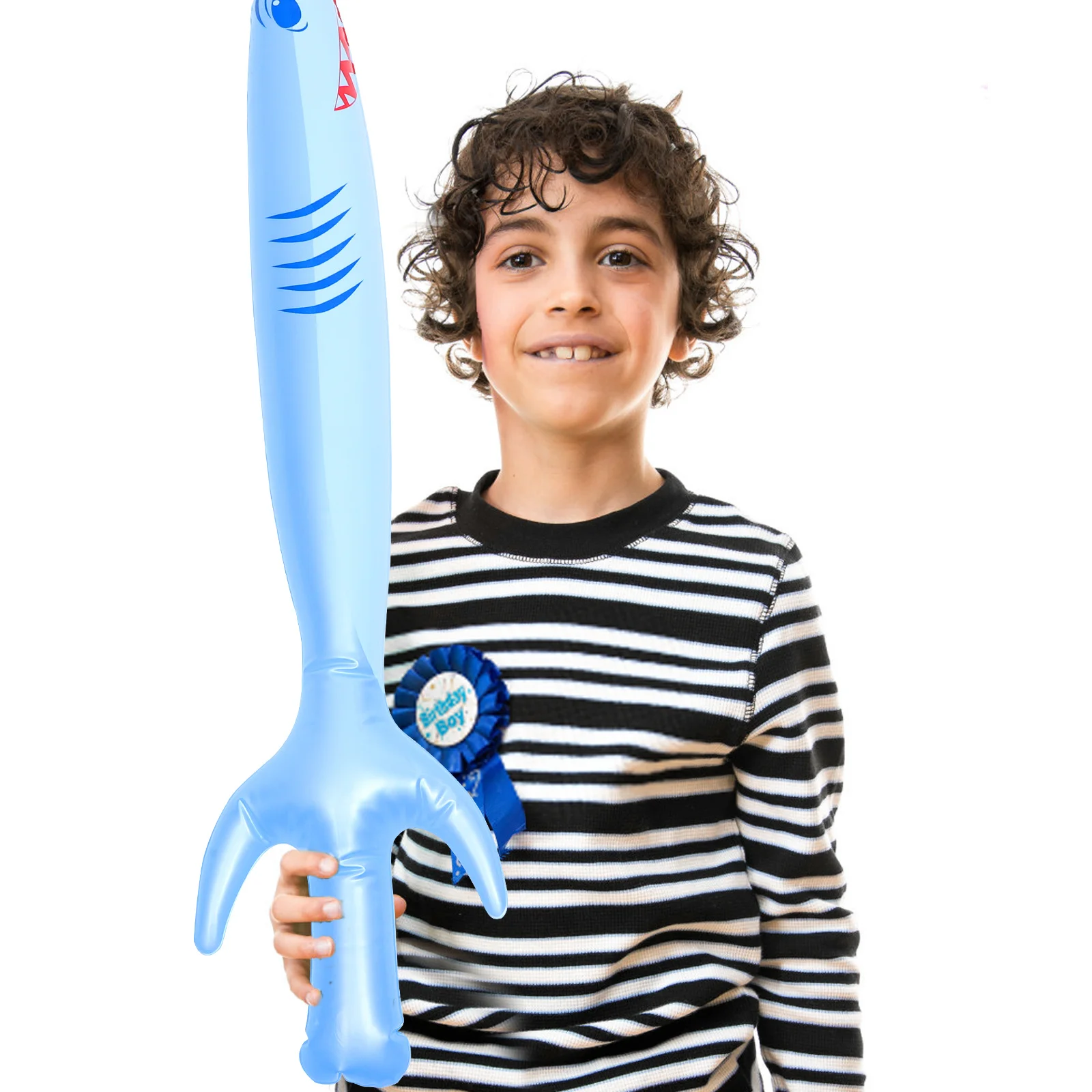 ดาบโจรสลัดฉลามเป่าลม 2 ชิ้น ทำจากพีวีซี อุปกรณ์ประกอบฉากสำหรับเด็กเล่นบทบาทสมมติ ของตกแต่งงานปาร์ตี้การ์ตูน ฮาโลวีน วันเกิด ชายหาด สระว่ายน้ำ