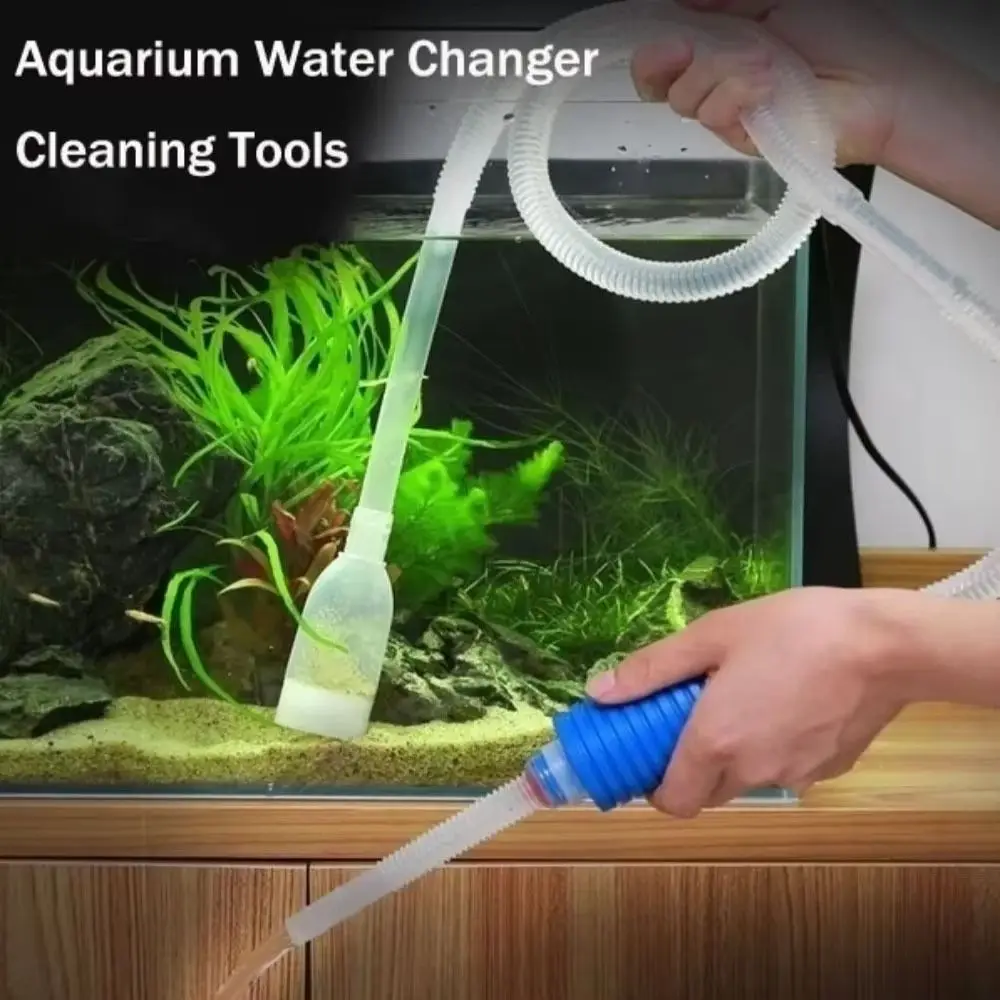 

1Pcs New 140cm Water Changer Air Pump Plastic Handheld Aquarium Gravel Cleaner With Filter Nozzle Vacuum Siphon Pump