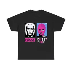 Putin Pussy Riot Funny Meme T-shirts Men Women Cotton Casual Oversized T Shirts Men's Fashion Vintage Tees Male Punk Rock Tshirt