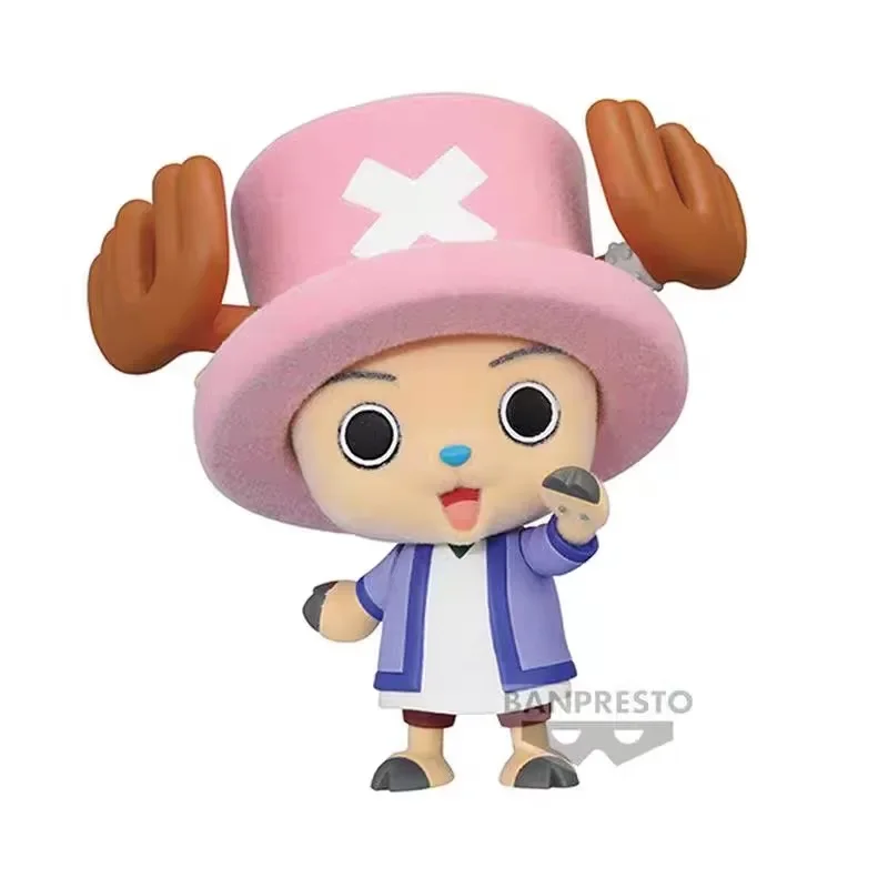 Bandai ONE PIECE Tony Tony Chopper Karoo Flocking Collection Ornament Children's Day Gifts Action Figures Model Kids Toy