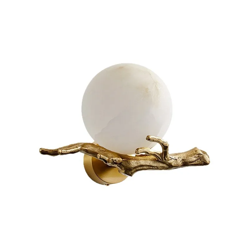 

Легкий роскошный новый медный мраморный настенный светильник в китайском стиле, креативный дизайн, искусство, элитный фон для гостиной, настенная спальня