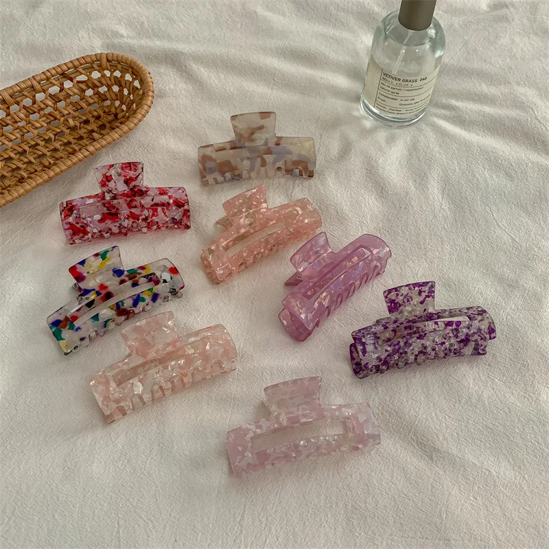 Acetate Hair Claw Clips for Women Girls Hair Claws Crab Barrettes Chic Hairpins Styling Claw Clip Fashion Hair Accessories