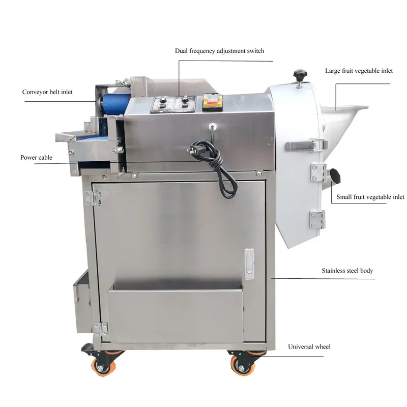Automatic Vegetable Dicing Slicing Shredded Machine For Commercial Multi-functional Vegetable Cutting Equipment