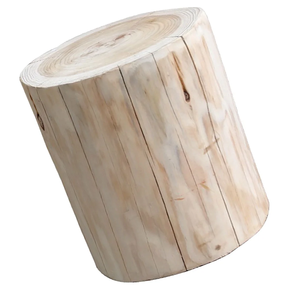 

Natural Stump Stool Solid Wood Small Stools Plant Stand Milking Decorative Toddler