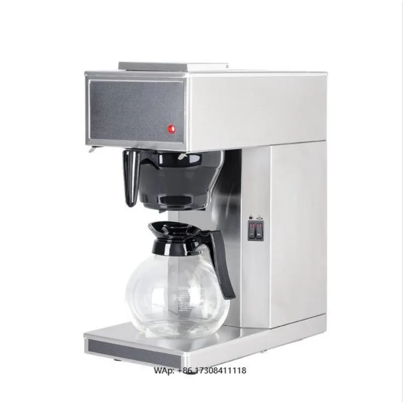 

High Quality Fully Automatic Stainless Black Espresso Coffee Machines with Warmers and Two Glass Decanters