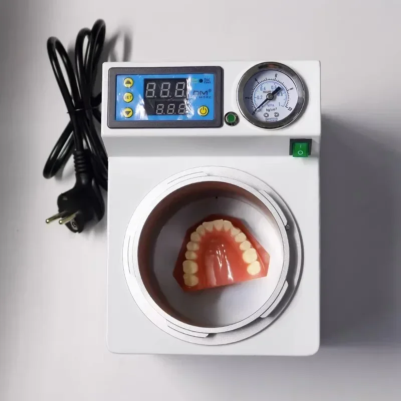 Dental Pressure Polymerizer Portable Denture Pressure Cooker Orthodontic Absorption Silicone Rubber Repair