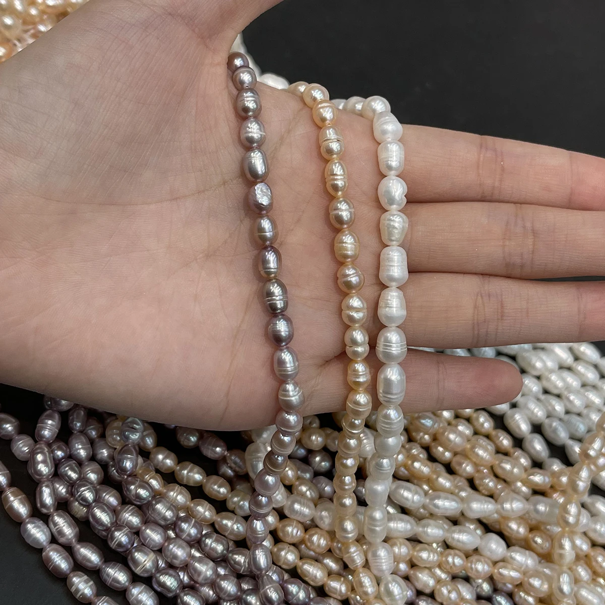 A Threaded Pearl Natural Freshwater Pearl 5-6mm For Jewelry Making DIY Necklace Bracelet Chains Earrings Accessory