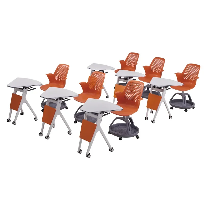 

Folding training table and chair combination splicing