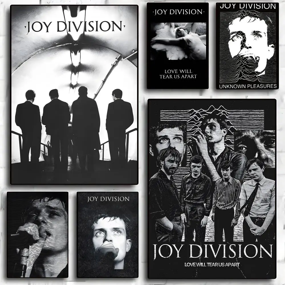 Rock Band J-Joy Division Painting Calligraphy Anti Wrinkle Canvas Poster Wall Art Home Decor for Living Room