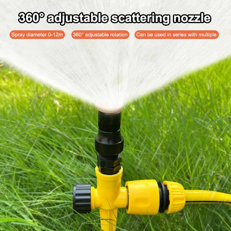 Adjustable Ground Insert Sprinkler Set Leak Proof Uniform Spray For Lawn Garden Plant Watering