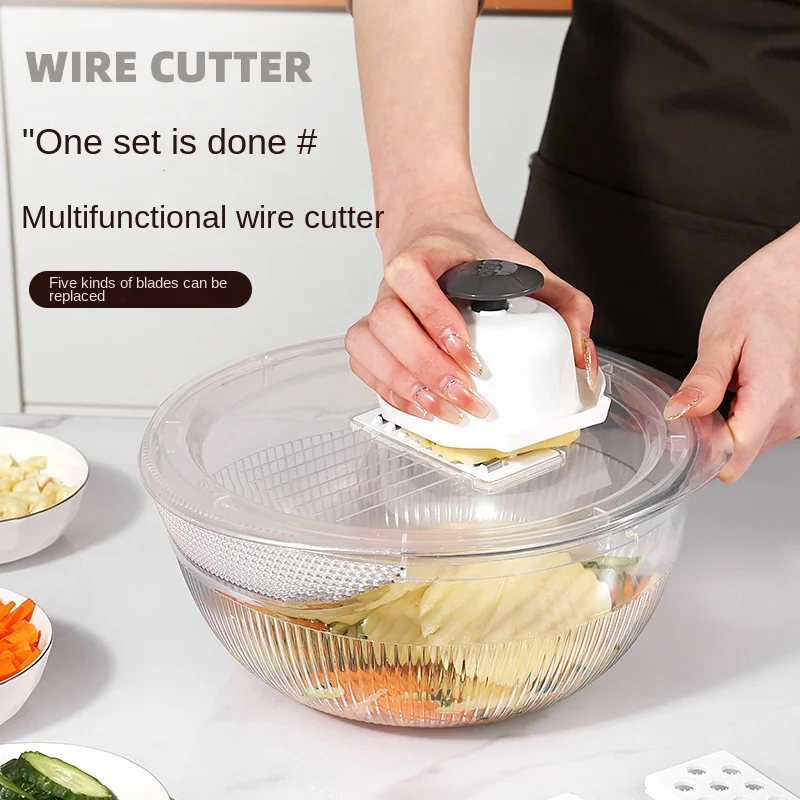 

Multifunctional Vegetable Cutter Home Kitchen Potato Hand Shredder Chopper Grater Fruit & Vegetable Slicing Set