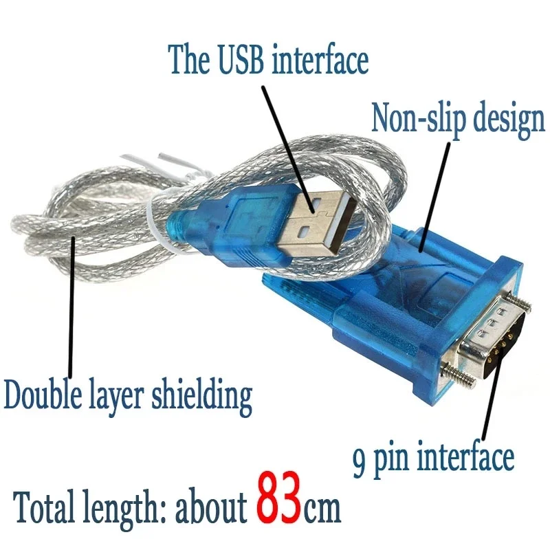 USB إلى RS232 COM ميناء المسلسل المساعد الشخصي الرقمي 9 دبوس DB9 مهائي كابلات دعم Windows7 64 HL-340 #5