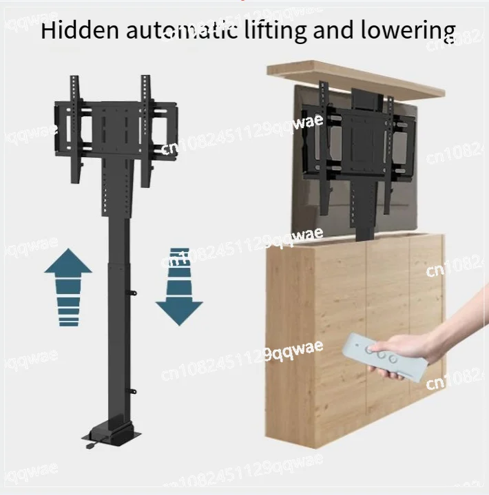 32-70 Inches Motorized Hidden TV Cabinet Lift Electrically Height-Adjustable TV Bracket for Installation with Remote Control