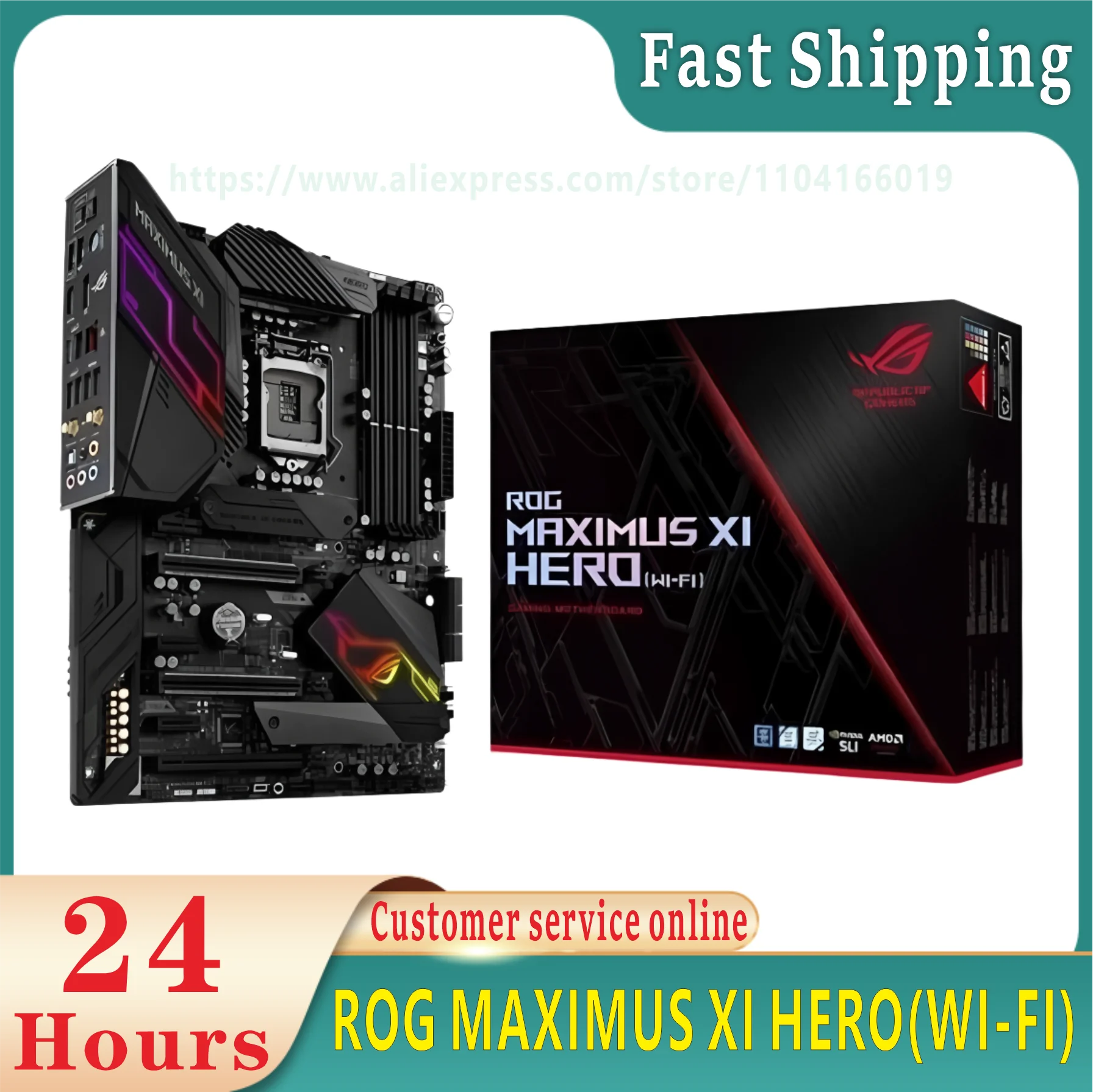 العلامة التجارية الجديدة الأصلية ROG MAXIMUS XI HERO (WI-FI) اللوحة الأم لسطح المكتب LGA1151 Z390 4xDDR4 M.2 ATX
