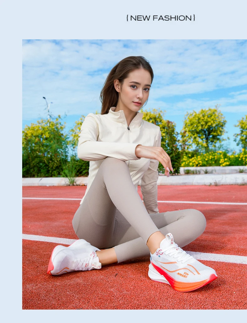 Carbonfaser-Laufschuhe mit atmungsaktivem Mesh und stabiler Sohle für Marathonrennen, Straßentraining, Herren und Damen, leicht und stoßdämpfend – Detail 15
