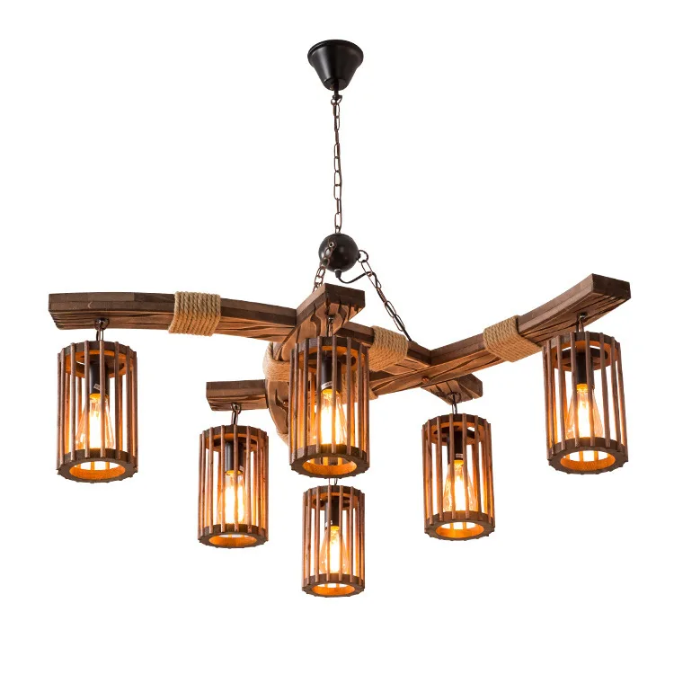 โคมไฟระย้าทำจากไม้เรือโบราณ ร้านขายเสื้อผ้าสร้างสรรค์ ร้านอาหารต้มตุ๋น ห้องนั่งเล่นและห้องรับประทานอาหาร