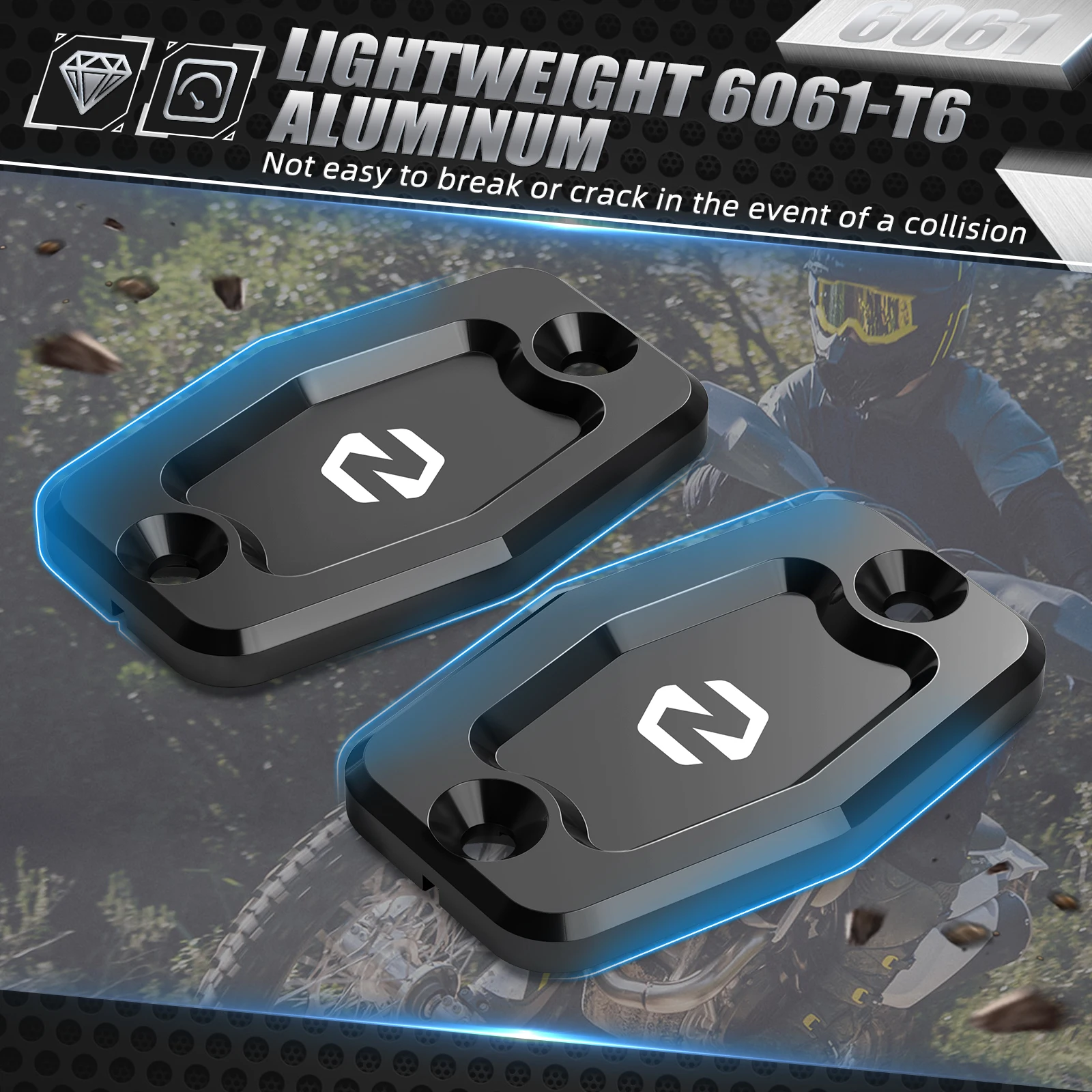 NICECNC Osłona zbiorniczka płynu hamulcowego i sprzęgła przedniego hamulca oraz krótka dźwignia sprzęgła i hamulca do Husqvarna TE 300 2022-2024, TE250, FE 450, FE501