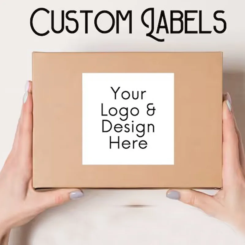 Custom Square Business Logo Sticker, Personalised Sticker, Postage Labels, Order Stickers, 100Pcs Lot