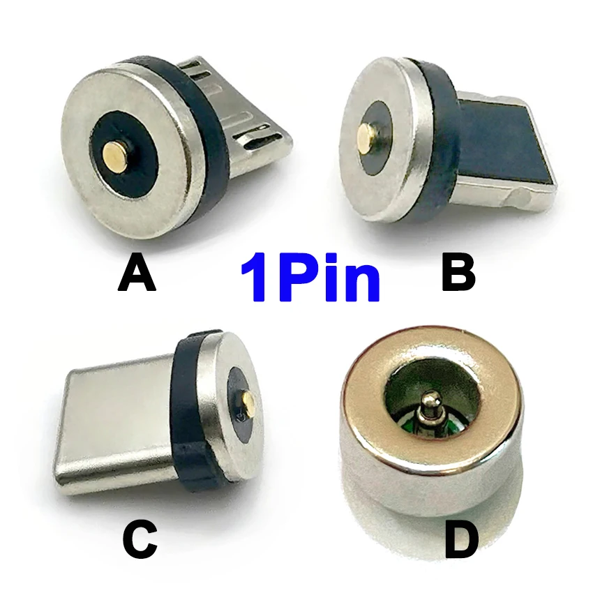 5/10PCS Magnetic Seat Cable Adapter Micro USB Type-C Dustproof Magnet Charger Connector